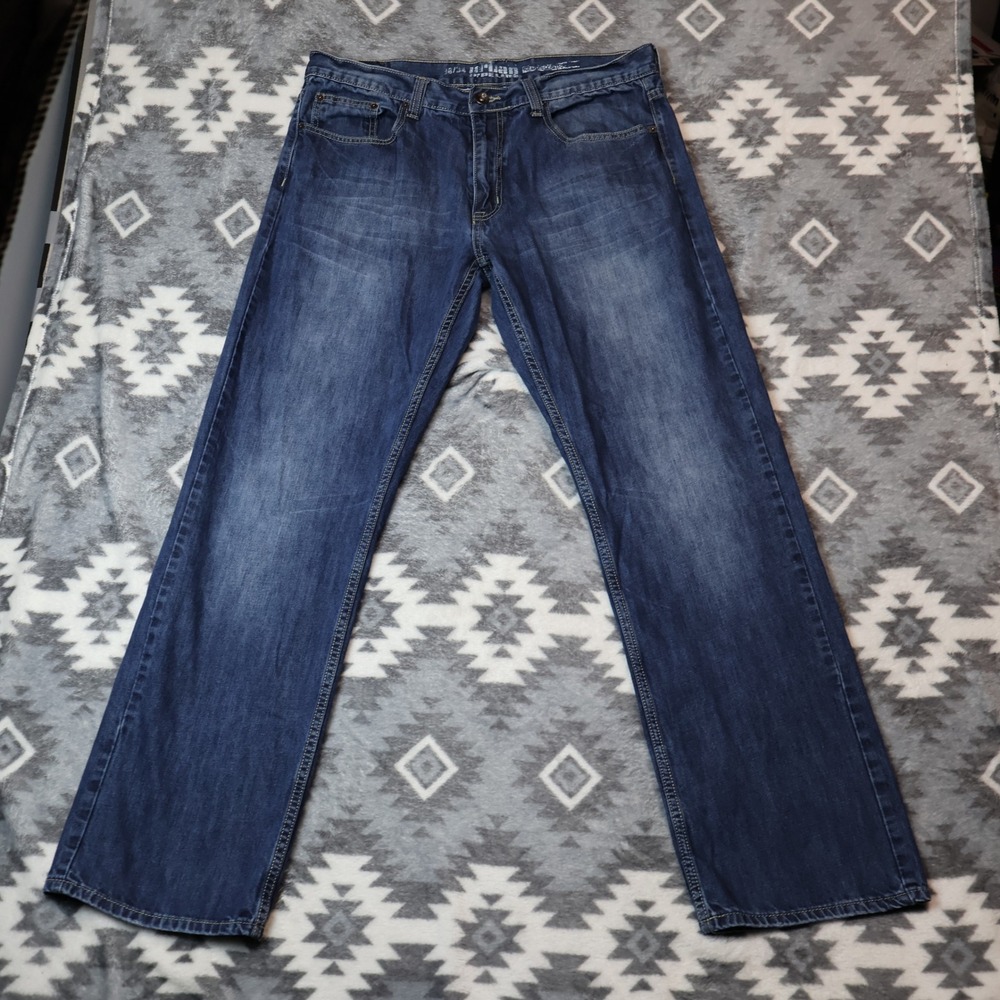 VTG Y2K Urban Pipeline Relaxed Straight Leg Blue Jeans 36x34 Mens Denim Pants